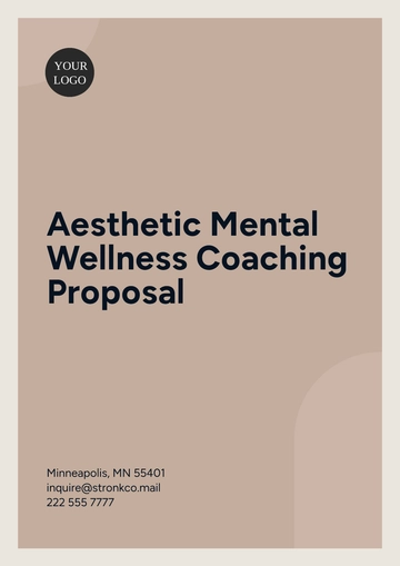Free Aesthetic Mental Wellness Coaching Proposal Template to Edit Online