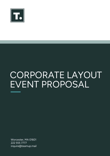 Free Corporate Layout Event Proposal Template to Edit Online