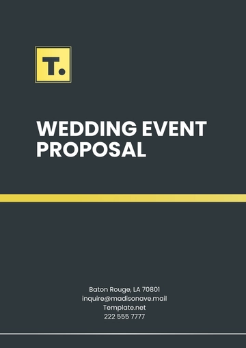 Free Wedding Event Proposal Template to Edit Online