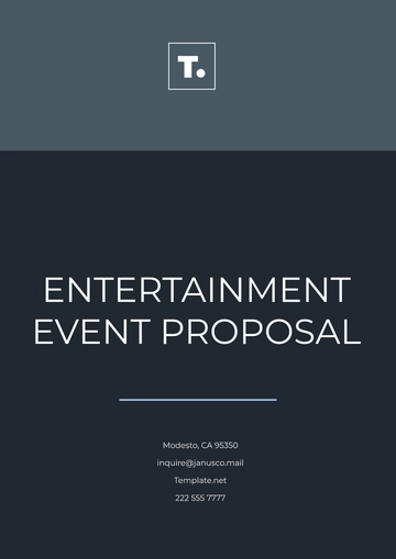 Free Entertainment Event Proposal Template to Edit Online