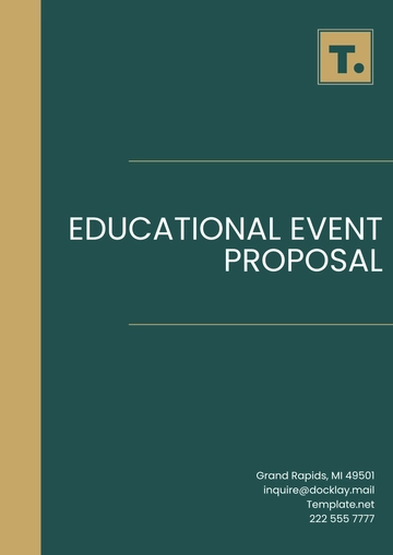 Free Educational Event Proposal Template to Edit Online