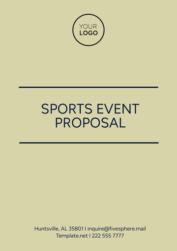 Free Sports Event Proposal Template to Edit Online