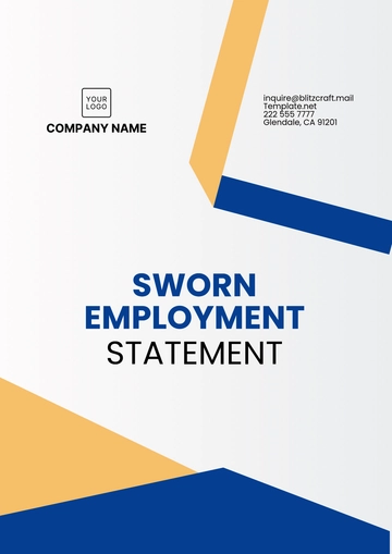 Free Sworn Employment Statement Template to Edit Online