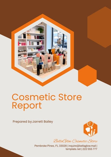 Free Cosmetic Store Report Template to Edit Online