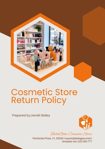 Free Cosmetic Store Return Policy Template to Edit Online