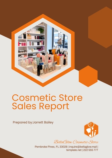 Free Cosmetic Store Sales Report Template to Edit Online