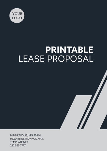 Free Printable Lease Proposal Template to Edit Online