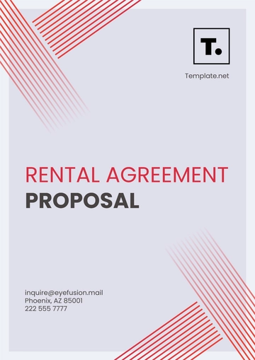 Free Rental Agreement Proposal Template to Edit Online