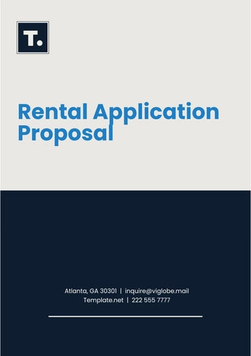Free Rental Application Proposal Template to Edit Online