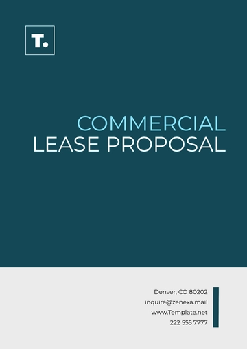 Free Commercial Lease Proposal Layout Template to Edit Online