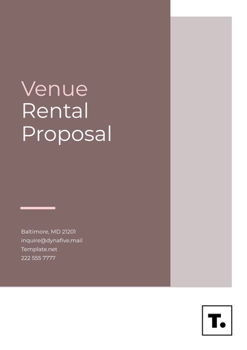 Free Venue Rental Proposal Template to Edit Online