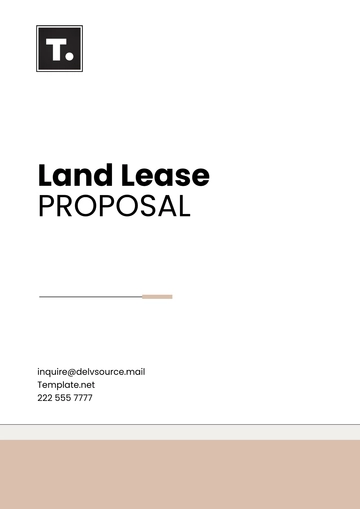 Free Land Lease Proposal Template to Edit Online