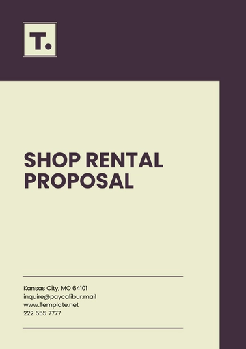 Free Shop Rental Proposal Sample Template to Edit Online