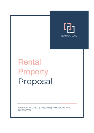 Free Rental Property Proposal Template to Edit Online