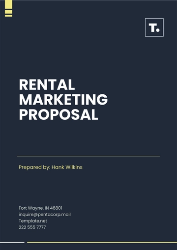 Free Rental Marketing Proposal Template to Edit Online