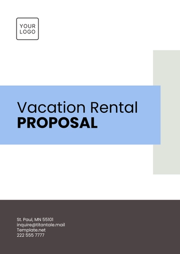 Free Vacation Rental Proposal Template to Edit Online