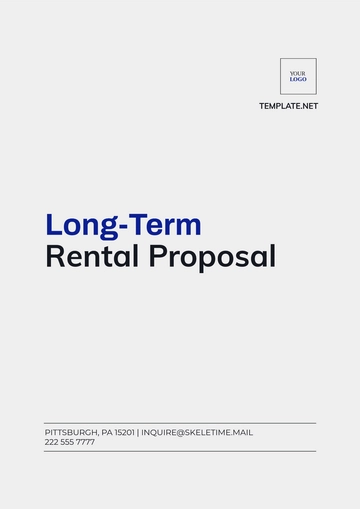 Free Simple Long-Term Rental Proposal Template to Edit Online
