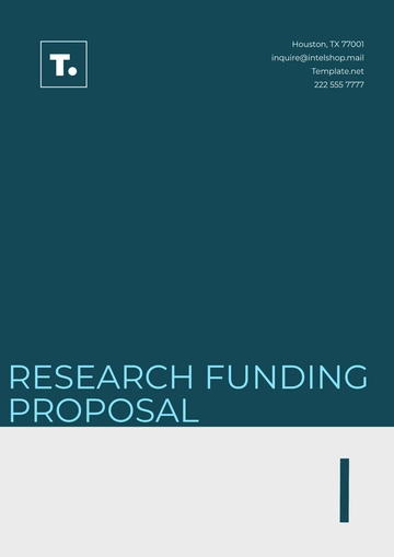 Free Research Funding Proposal Template to Edit Online