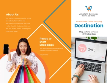 Free E-Commerce Brochure Template to Edit Online
