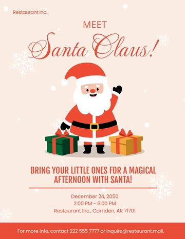 Free Santa Christmas Flyer Template to Edit Online