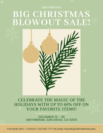 Free Aesthetic Christmas Sale Flyer Template to Edit Online