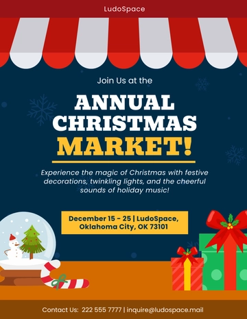 Free Christmas Market Flyer Template to Edit Online