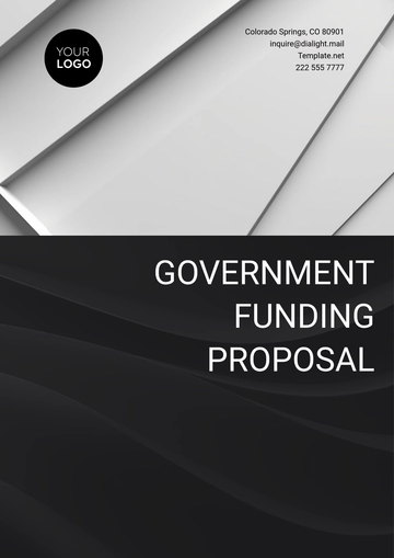 Free Government Funding Proposal Template to Edit Online