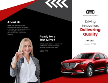 Free Automotive Brochure Template to Edit Online