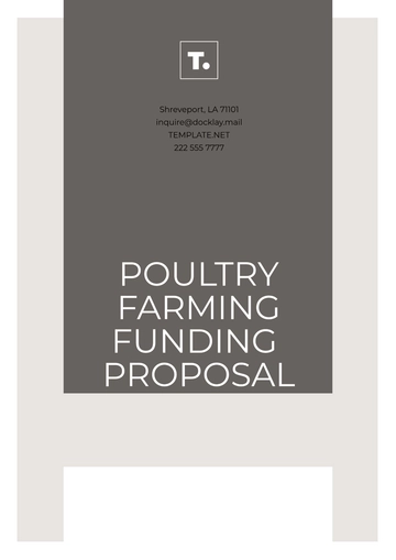 Free Poultry Farming Funding Proposal Template to Edit Online