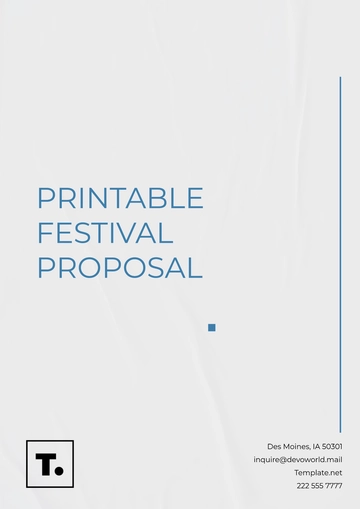 Free Printable Festival Proposal Template to Edit Online