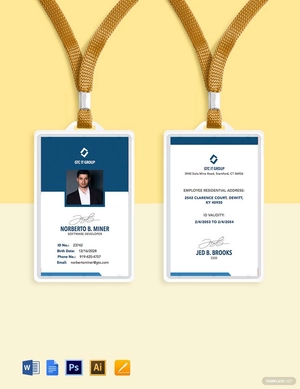 IT Employee ID Card Template