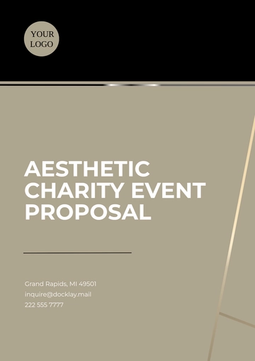 Free Aesthetic Charity Event Proposal Template to Edit Online