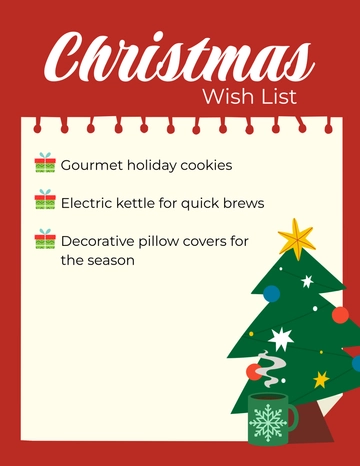 Free Printable Christmas Wish List Template to Edit Online