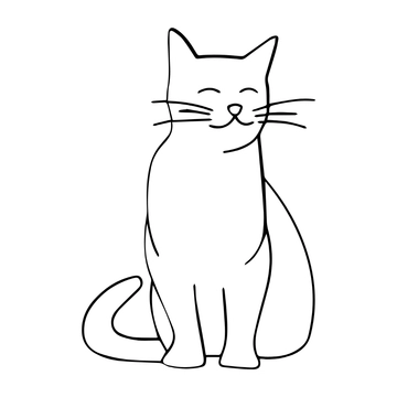 Free Cat Outline Clipart to Edit Online