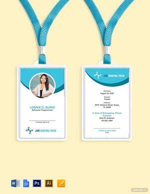 IT Staff ID Card Template