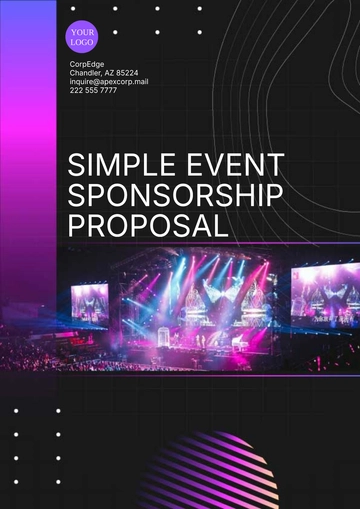 Free Simple Event Sponsorship Proposal Template to Edit Online