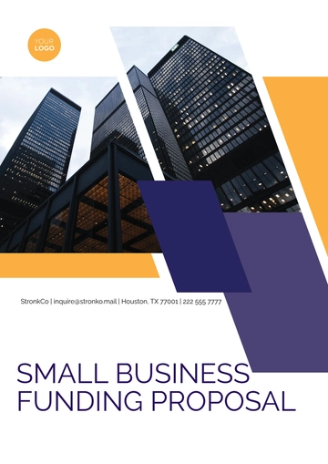 Free Small Business Funding Proposal Template to Edit Online