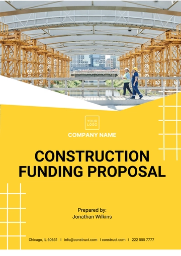 Free Construction Funding Proposal Template to Edit Online