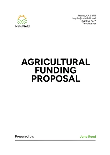 Free Agricultural Funding Proposal Template to Edit Online