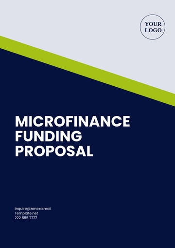 Free Microfinance Funding Proposal Template to Edit Online
