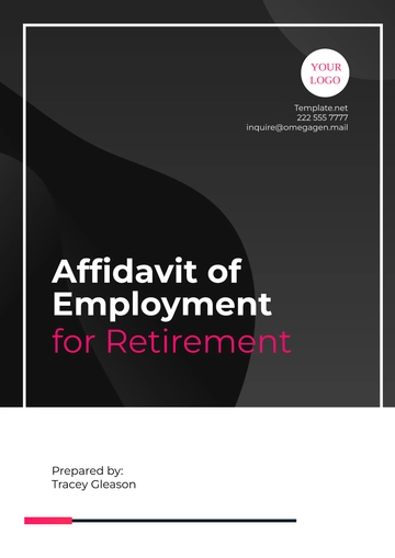 Free Affidavit of Employment for Retirement Template to Edit Online