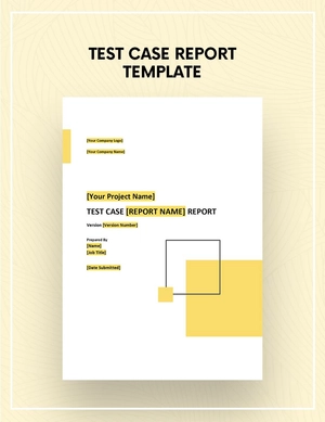 Test Case Report Template