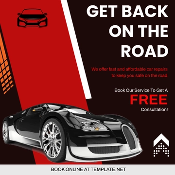 Free Automotive Social Media Post Template to Edit Online