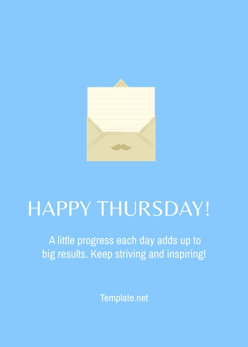 Free Thursday Message Template to Edit Online