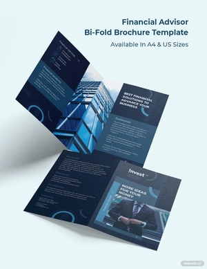 Financial Advisor Bi-Fold Brochure Template