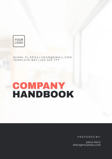 Free Company Handbook Template to Edit Online