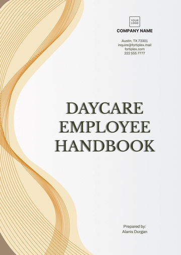 Free Daycare Employee Handbook Template to Edit Online | Template.net