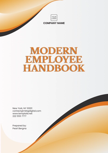Free Modern Employee Handbook Template to Edit Online | Template.net