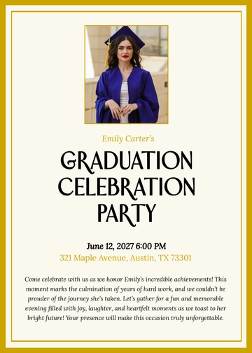 Free Editable Graduation Invitation Template to Edit Online