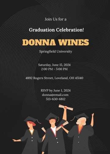 Free Digital Graduation Invitation Template to Edit Online